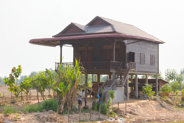 Typical Cambodian farmhouse near Siem Reap,  Cambodia