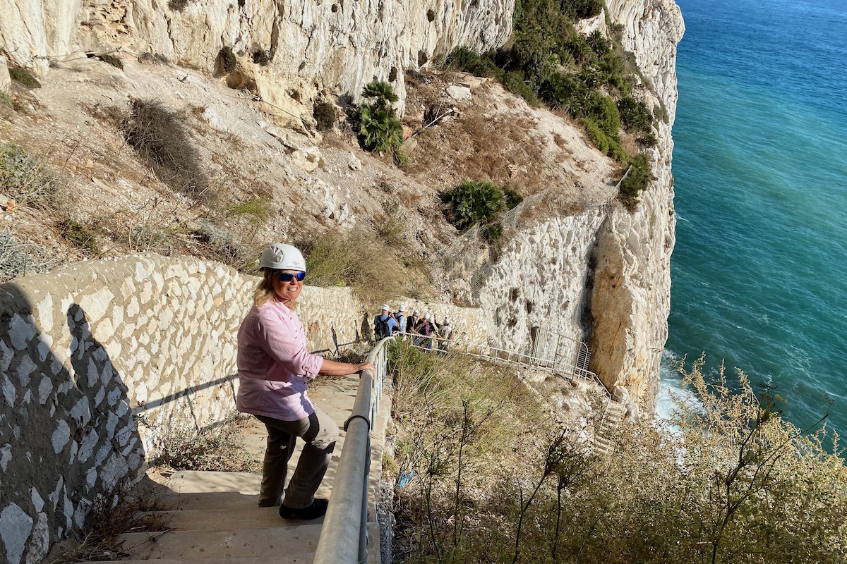 Valery Starting her Neanderthal Cave Adventure in Gibraltar