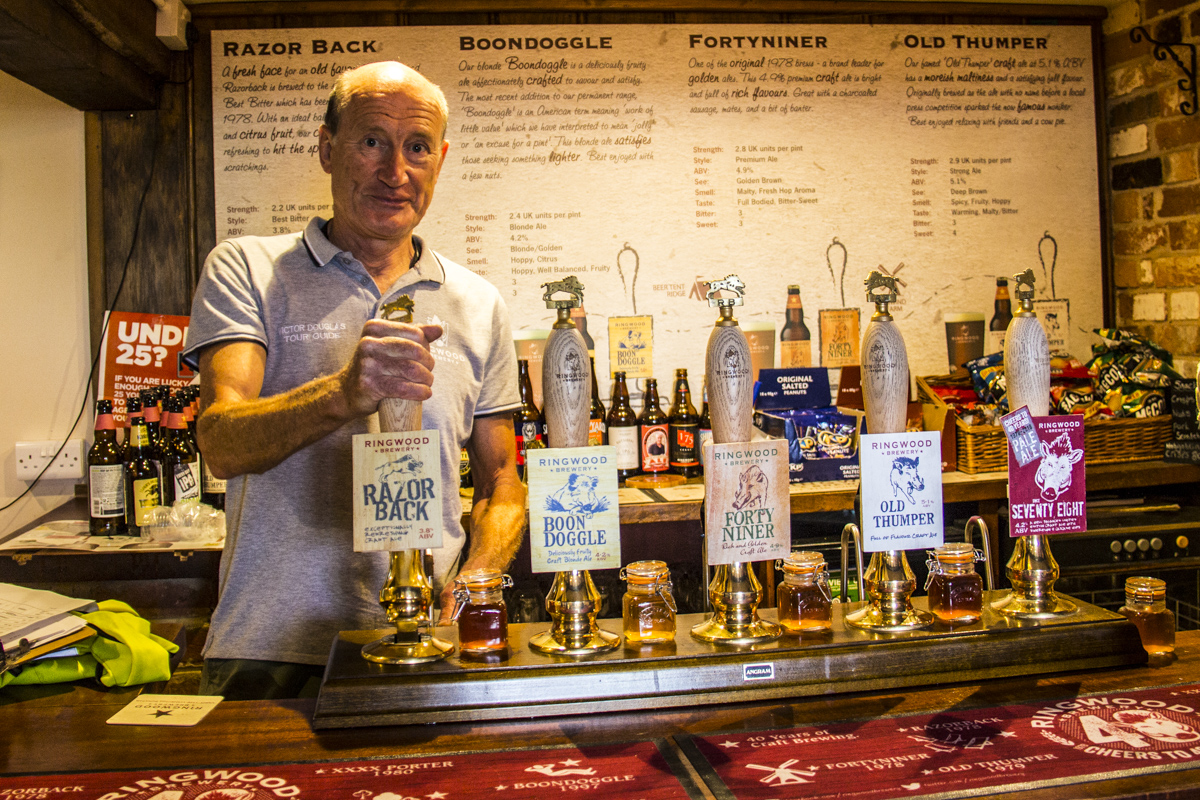 Victor, guide at Ringwood Brewry in Ringwood, New Forest, UK2156