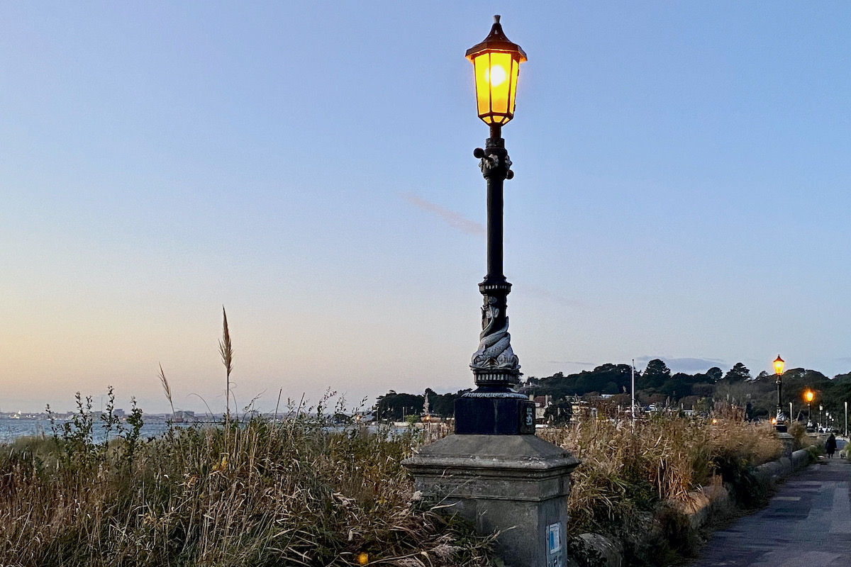 Victorian Lamp on Poole Harbour in Dorset