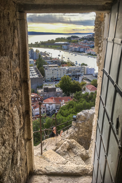 View from Fortress Mirabella in Omis in the Dalmatian region of Croatia