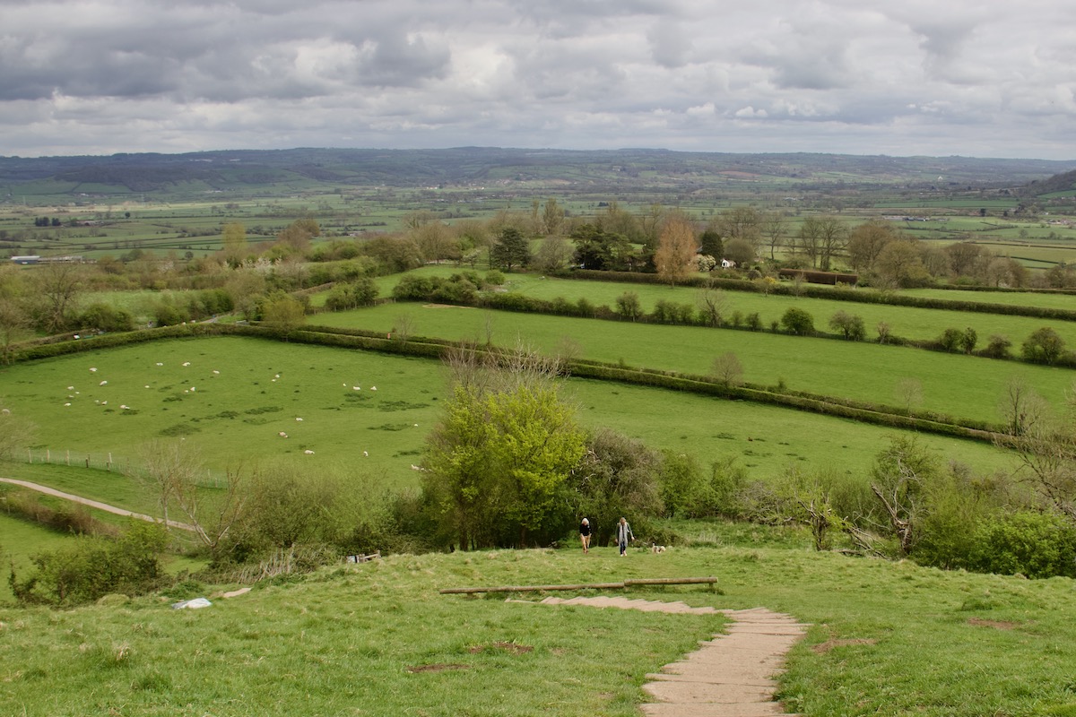 View from the Glastonbury Tor in Somerset