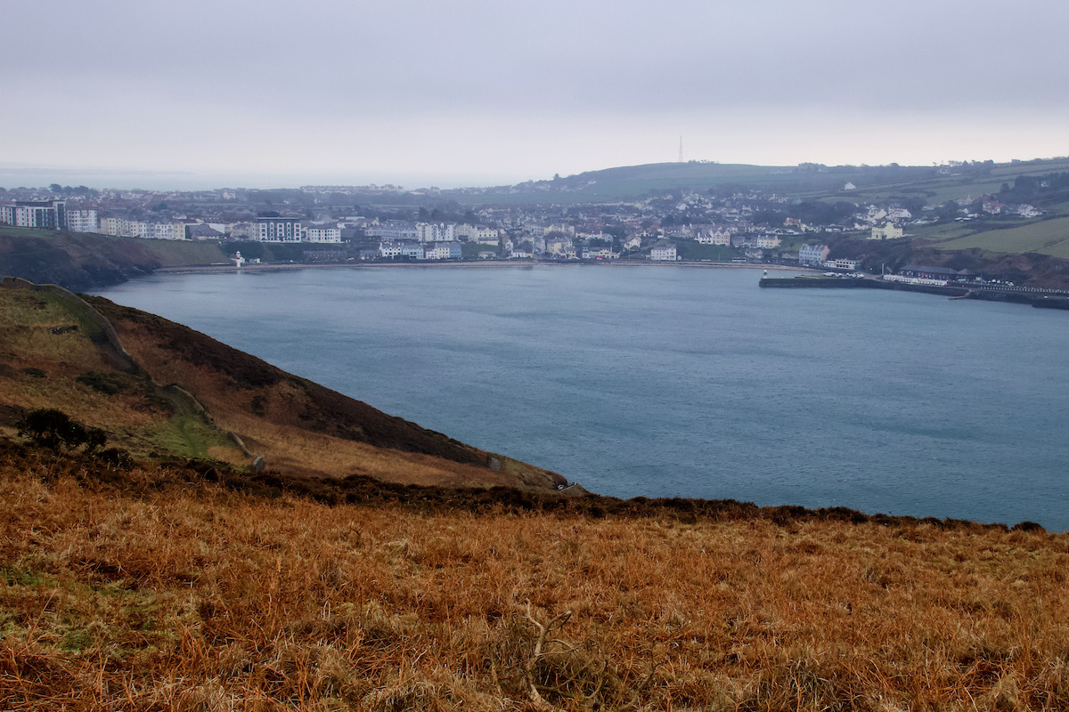 View of St Erin from Bradda Glen,  Isle of Man.