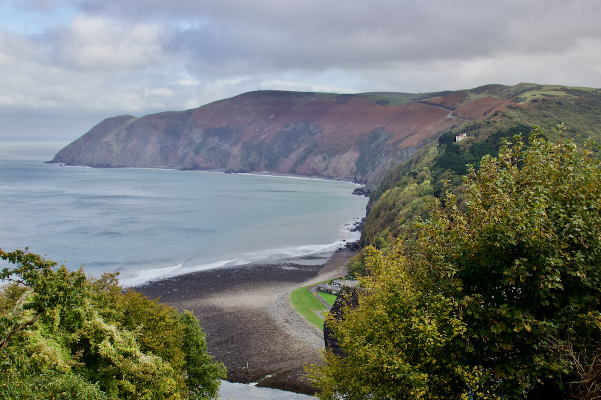 View over Lynmouth Seafront and the Bristol Channel