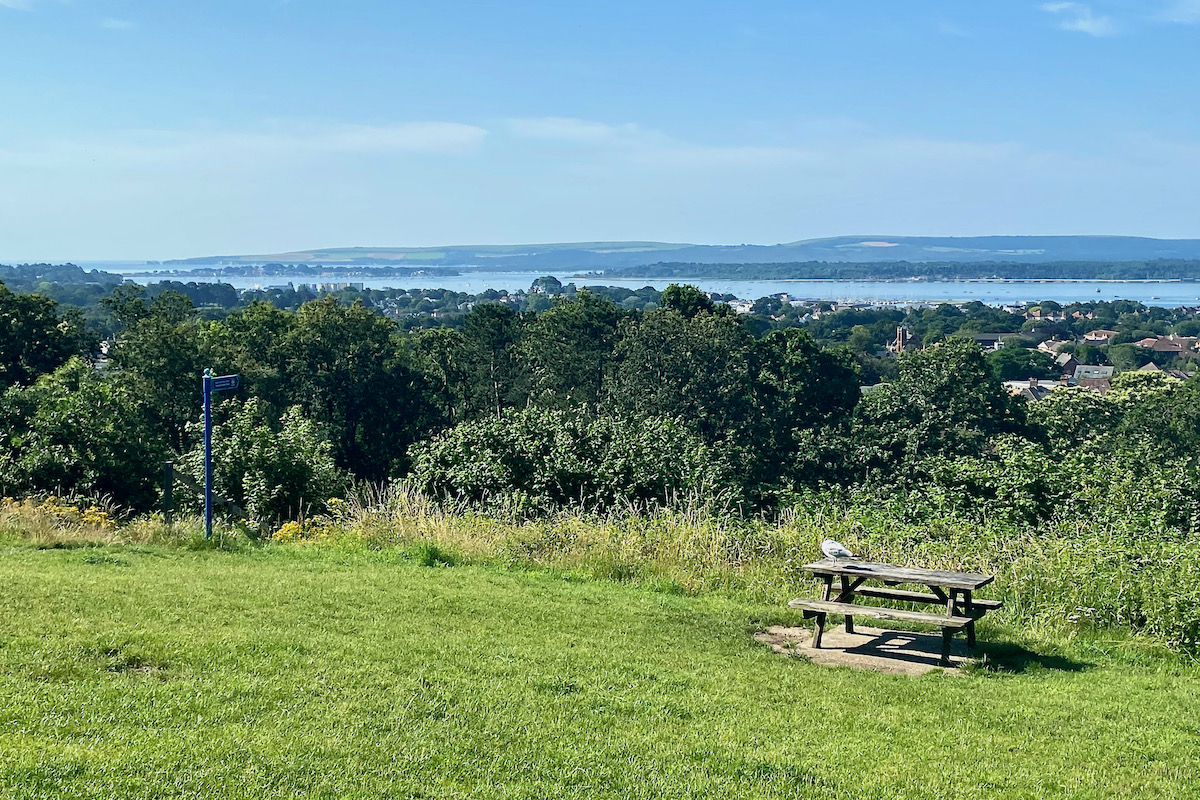 View Point in Parkstone Overlooking Poole and Poole Harbour in Dorset