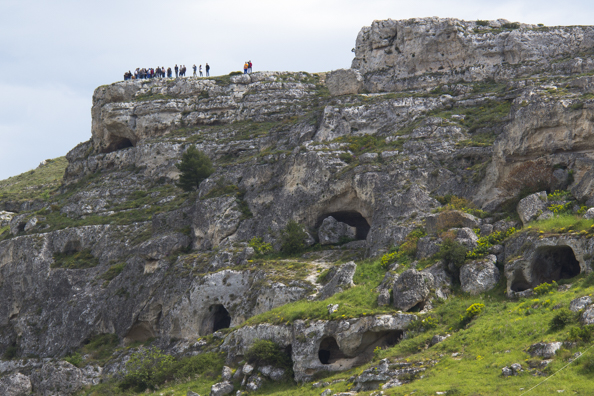 Visitors arriving to visit the sassi of Matera, Basilicata in Italy-8692