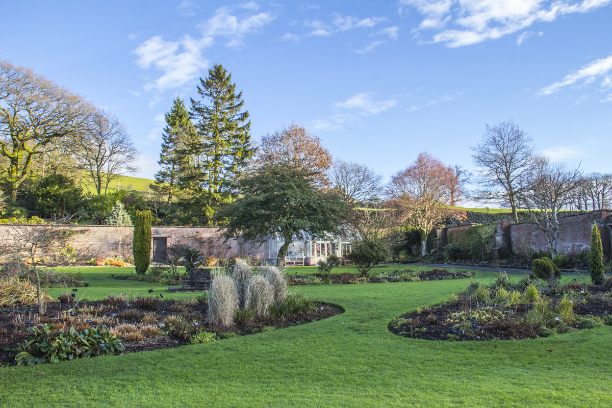 Walled Garden in Holehird Gardens, Windermere in the Lake District UK  0169