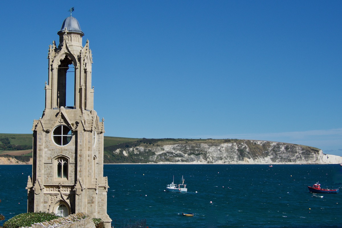 Wellington Clock Tower in Swanage, Dorset