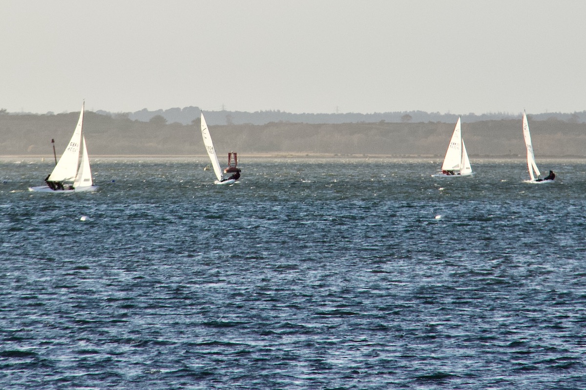 Yachts Racing in Poole Harbour, Dorset
