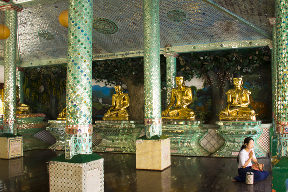Worshipping at Shwedagon Paya in Yangon